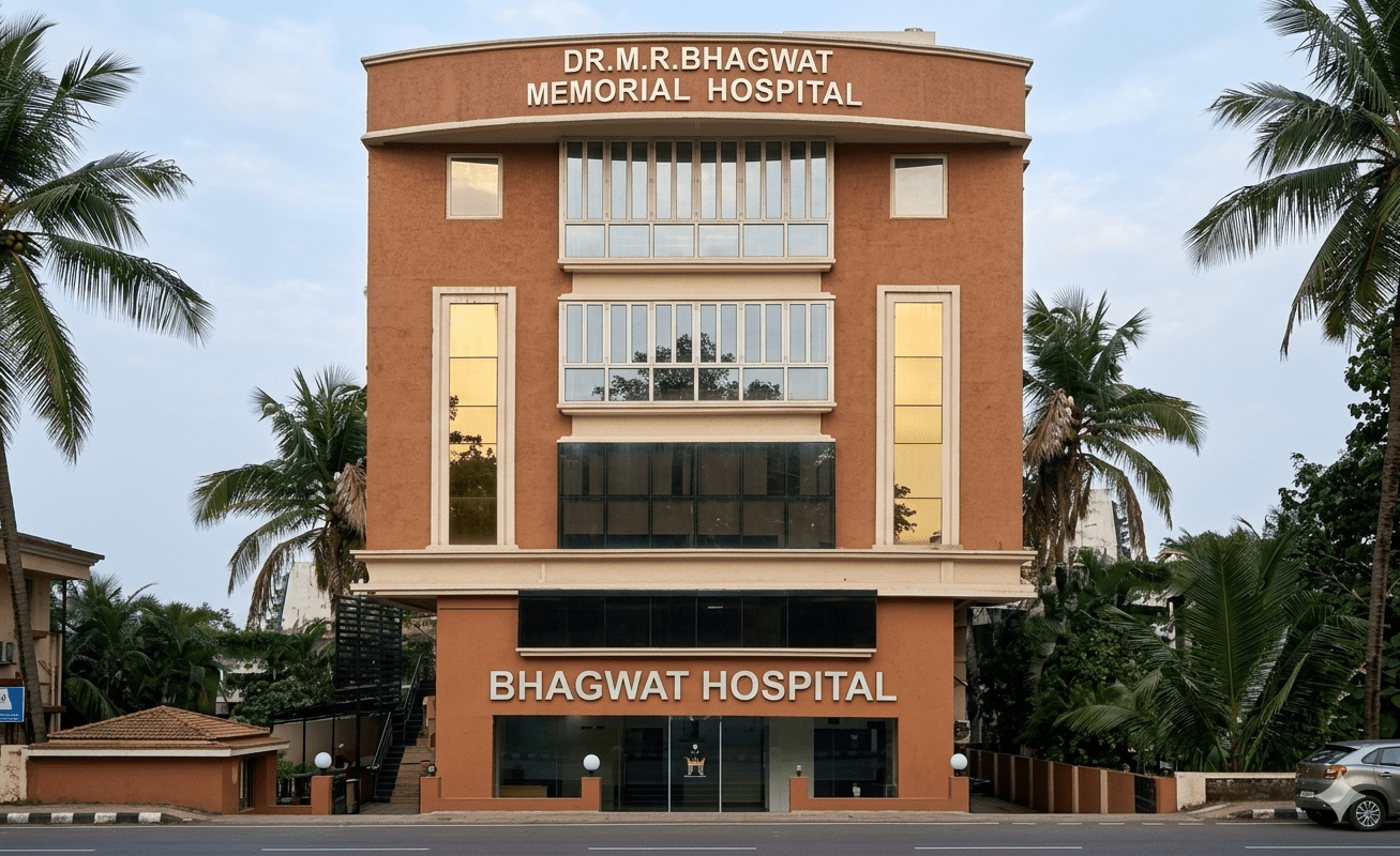 Front view of Bhagwat Hospital building in Raipur providing advanced urology and kidney care services